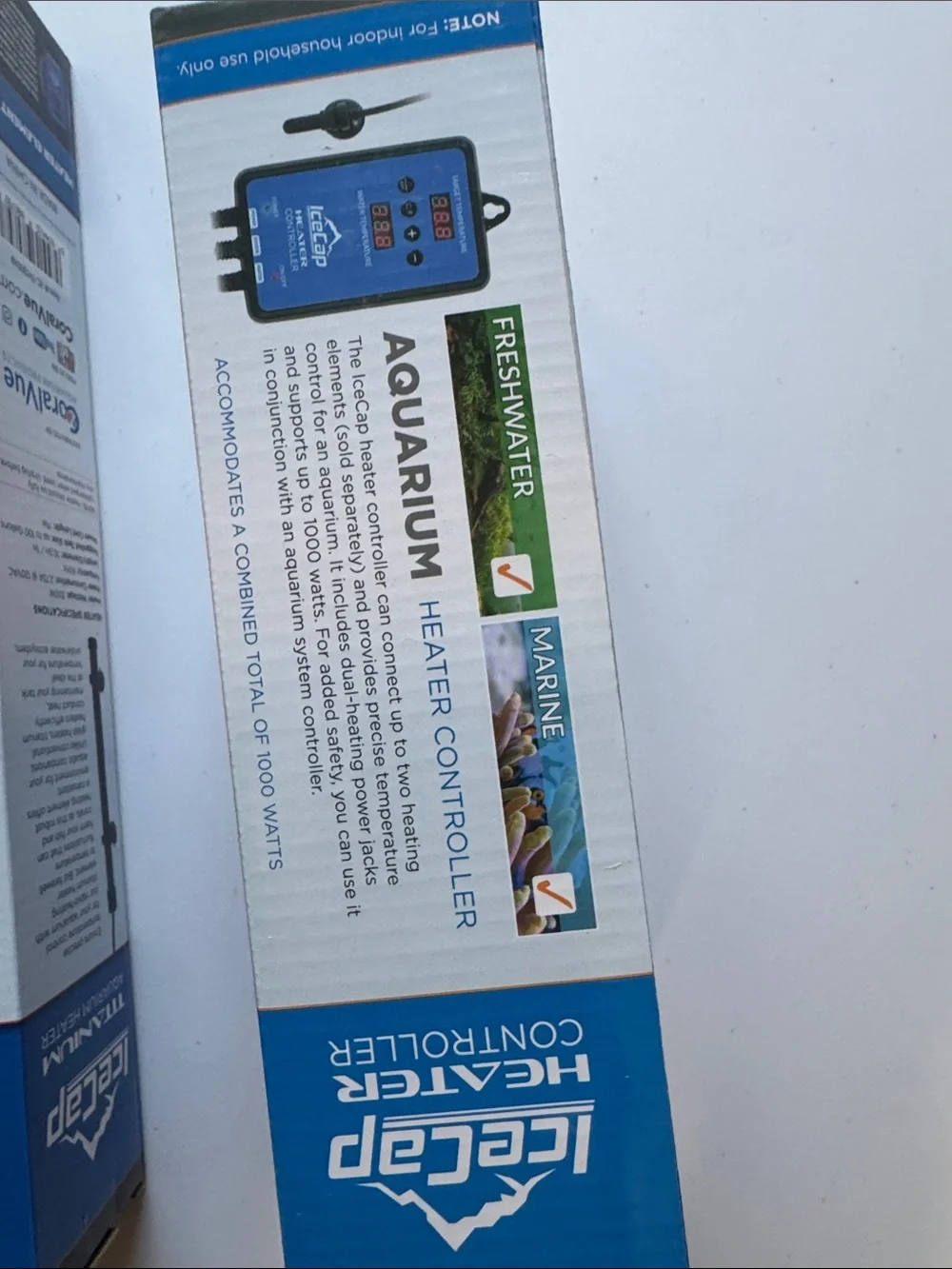 IceCap Blue Aquarium Heater Controller and Titanium Heater Accessories